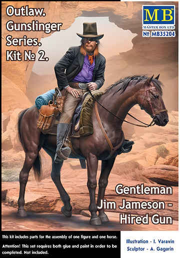MASTER BOX 1/35 Outlow. Gunslinger series. Kit No. 2. Gentleman Jim Jameson - Hired Gun
