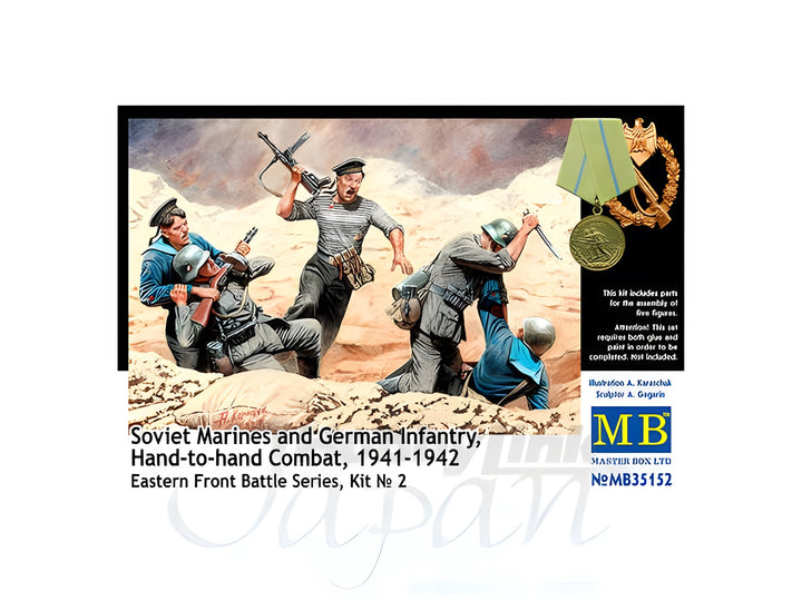 MASTER BOX 1/35 Soviet Marines and German Infantry, Hand-to-hand Combat, 1941-1942. Eastern Front Battle Series, Kit No.2