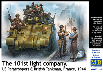 MASTER BOX 1/35 The 101st light company. US Paratroopers & British Tankman, France, 1944