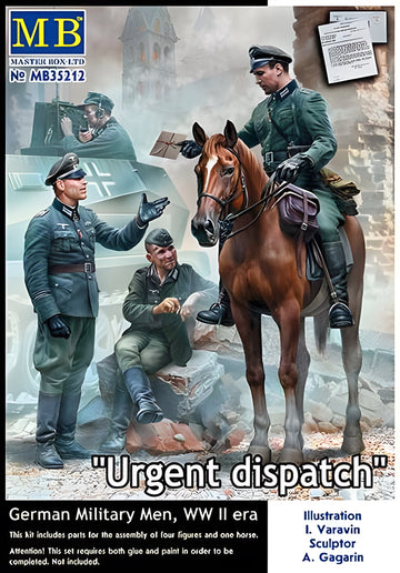 MASTER BOX 1/35 Urgent Dispatch. German Military Men, WW II era