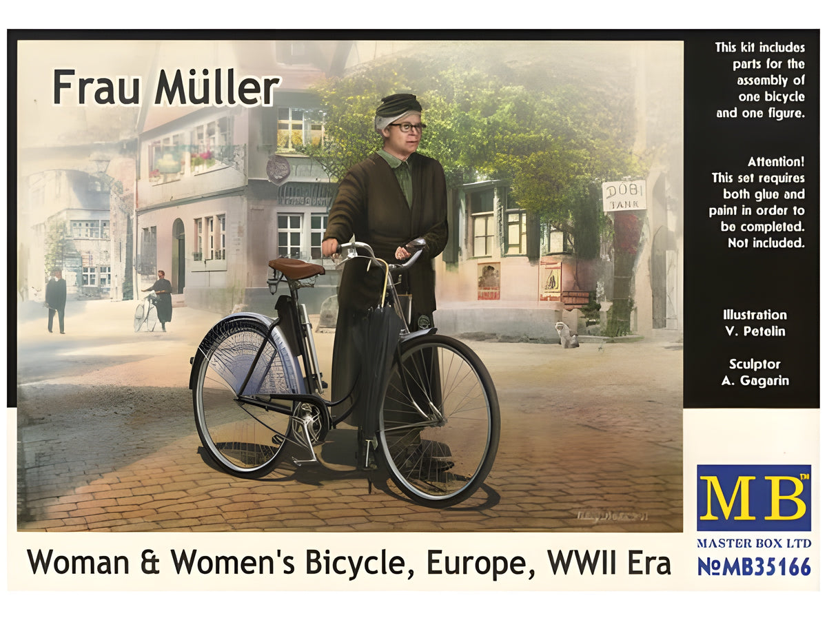 MASTER BOX Frau Mller. Woman & Women's Bicycle, Europe, WWII Era