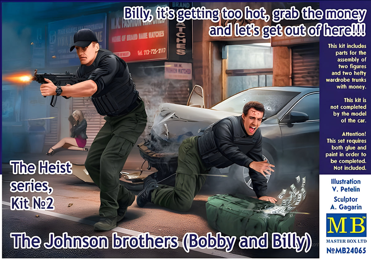 MASTER BOX The Heist series, Kit No2. Billy, it's getting too hot, grab the money and let's get out of here The Johnson brothers (Bobby and Billy)