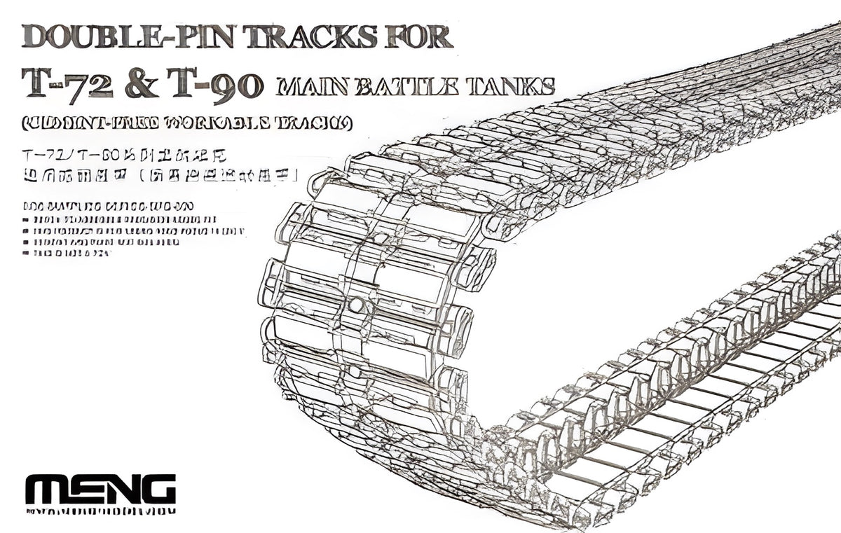 Meng 1/35 Double-Pin Tracks for T-72 & T-90 Main Battle Tanks (Cement-Free Workable Tracks)