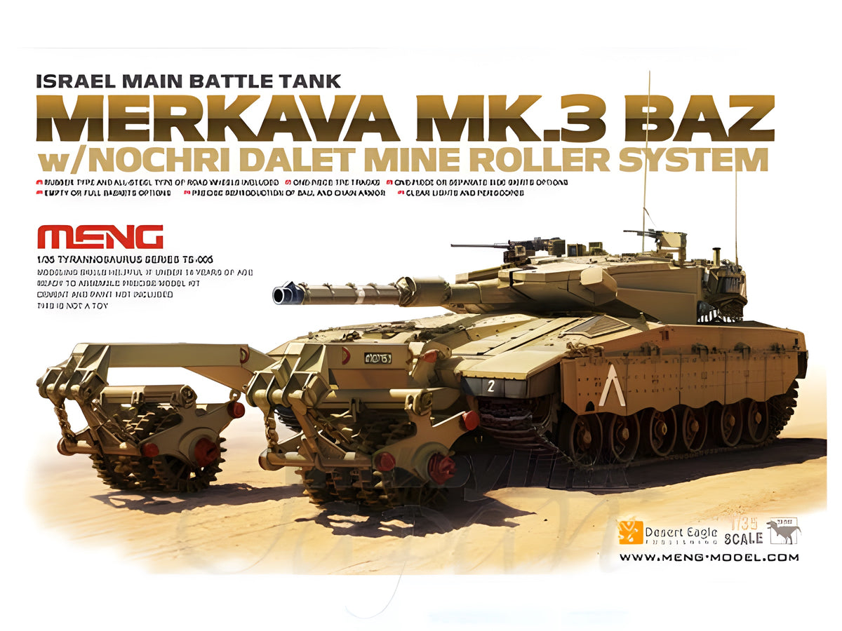 Meng 1/35 ISRAEL MAIN BATTLE TANK MERKAVA Mk.3 BAZ w/NOCHRI DALET MINE ROLLER SYSTEM