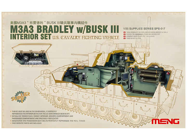 Meng 1/35 U.S. Cavalry Fighting Vehicle M3A3 Bradley with BUSK III Interior Set
