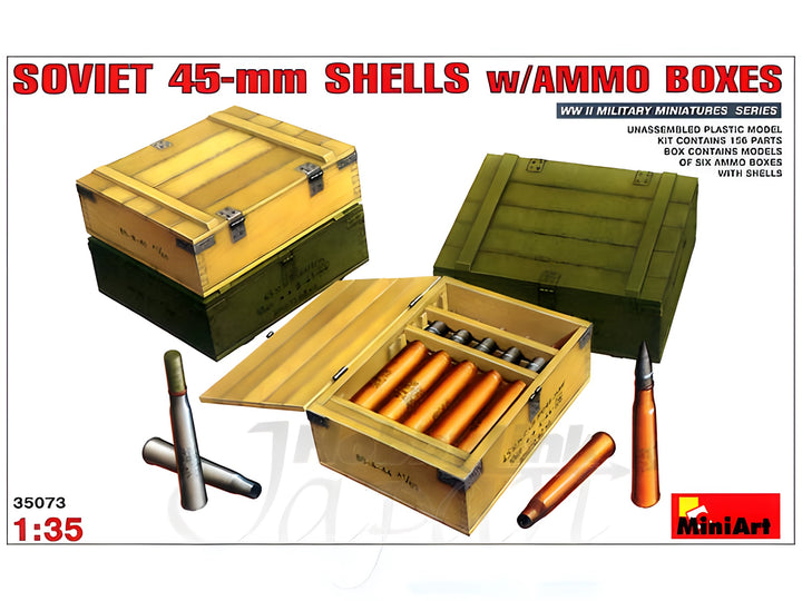 MiniArt Soviet 45-mm Shells w/ Ammo Boxes (1/35)