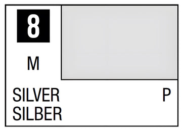 Mr Hobby Mr. Color 8 - Silver (Metallic/Primary) - 10ml