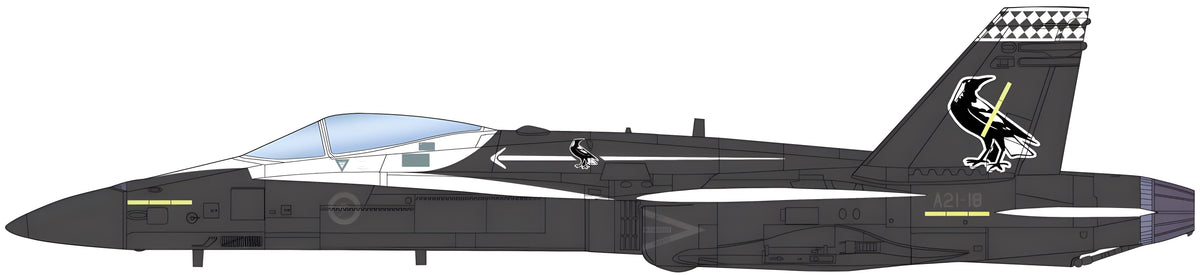 Platz 1/144 RAAF F/A-18A Hornet Of No. 75 SQ In 2021 Commemorative Livery ”the Magpie". (2Kit In A Box)