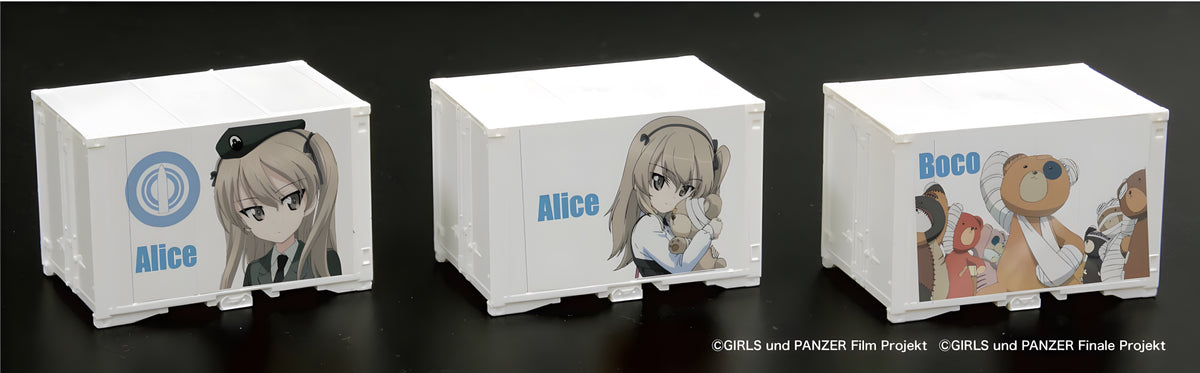 Platz 1/150 GIRLS und PANZER das FINALE N Scale Mini Container (12ft) Shimada Arisu & Boco