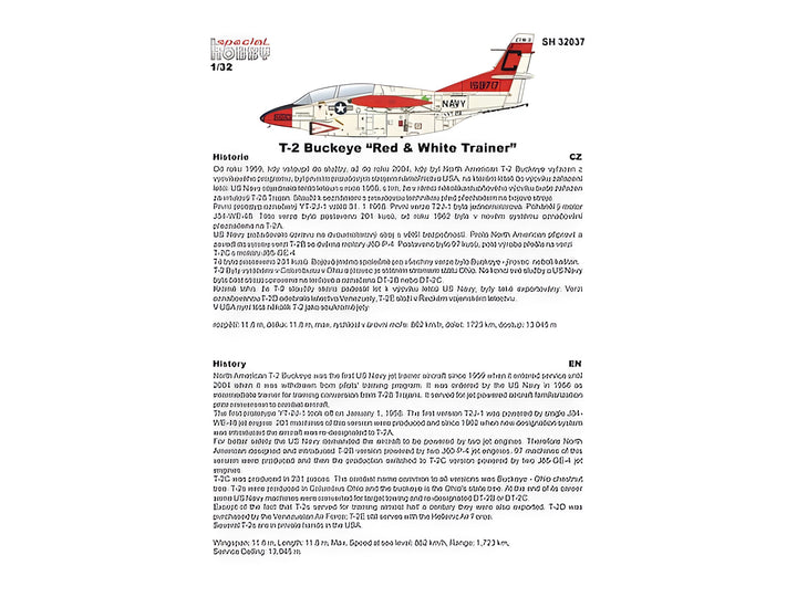 Special Hobby 1/32 T-2 Buckeye Red & White Trainer