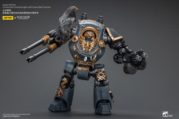Joy Toy Space Wolves Contemptor Dreadnought with Gravis Bolt Cannon