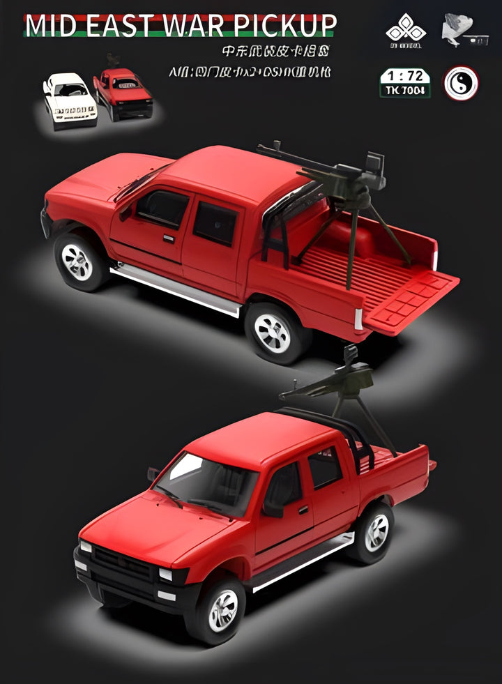 3R Model 1/72 Mid East four-door War pickup & DSHK (2 Trucks & 1 MG)