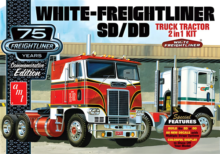 AMT 1/25 White Freightliner 2-in-1 SC/DD Cabover Tractor (75th Anniversary)
