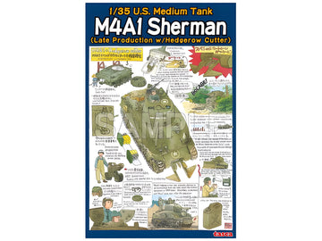 Asuka 1/35 U.S. Medium Tank M4A1 Sherman (Late Production w/ Hedgerow Cutter)