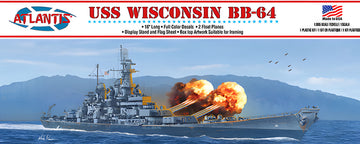 Atlantis 1/600 USS Wisconsin BB-64 Battleship 16 Inch