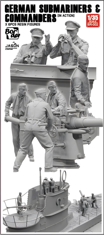 Border Model 1/35 German Submariners & Commanders In Action