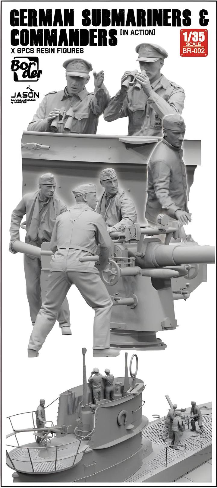 Border Model 1/35 German Submariners & Commanders In Action