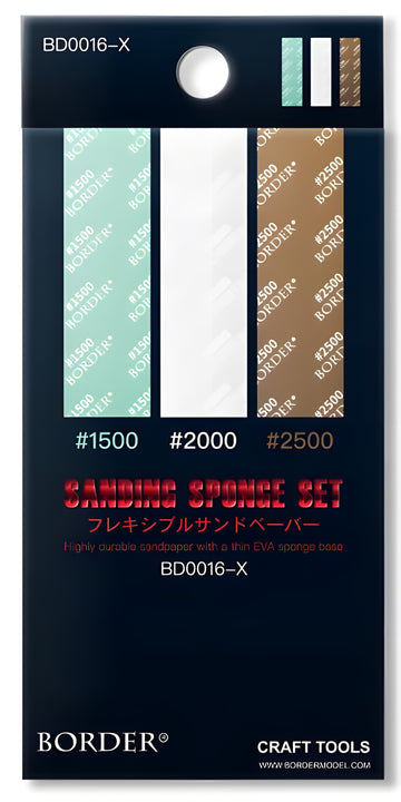 Border Model SANDING SPONGE SET 1500# 2000# 2500# (18 pcs each)