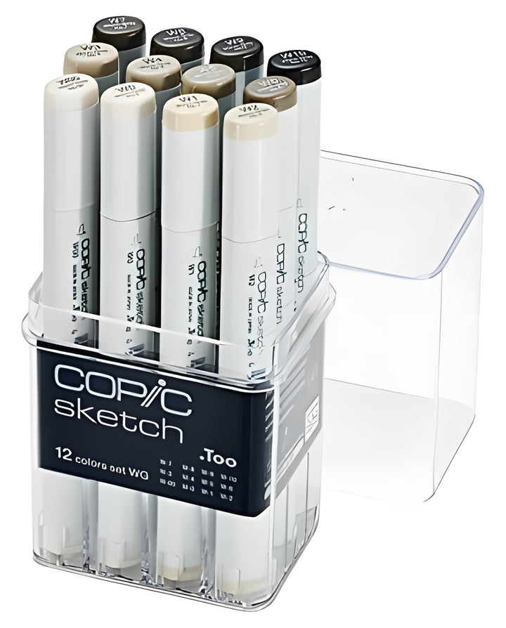 Copic Sketch Marker 12Pc Warm Gray Set