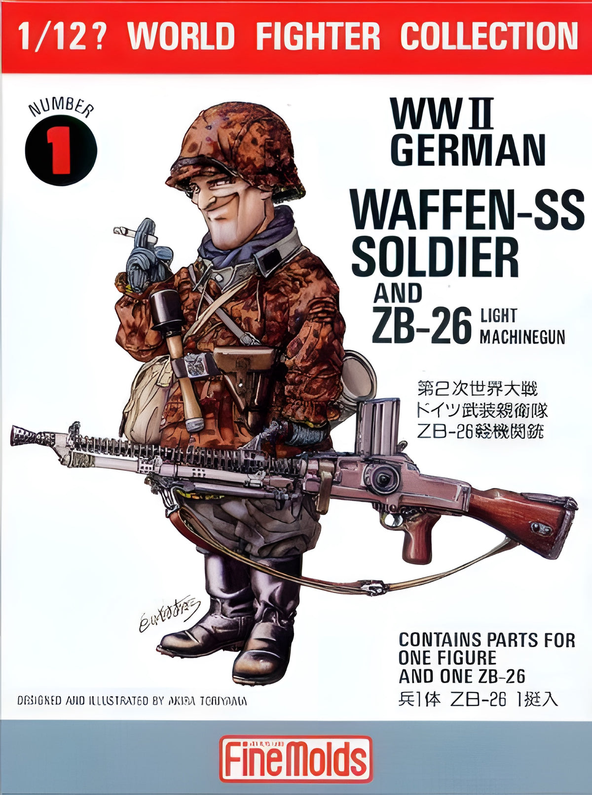 FineMolds 1/12 WWII German Soldier & ZB26 Figure Kit