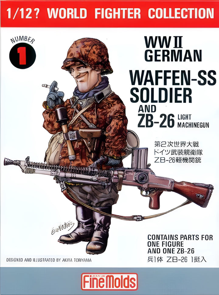 FineMolds 1/12 WWII German Soldier & ZB26 Figure Kit