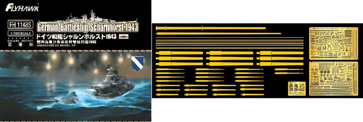 Flyhawk Model 1/700 German Battleship Scharnhorst 1943 (Deluxe Edition)