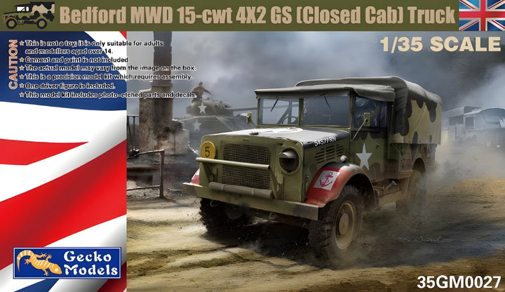 Gecko 1/35 Bedford MWD 15-cwt 4x2 GS Truck with Canvas Cover