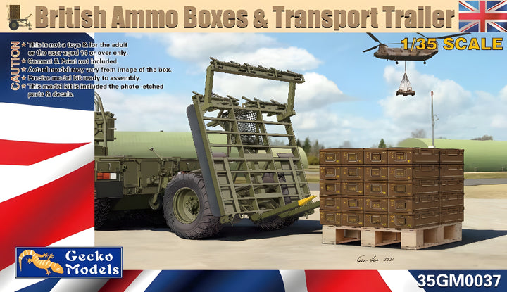 Gecko 1/35 British Ammo Boxes & Trailer