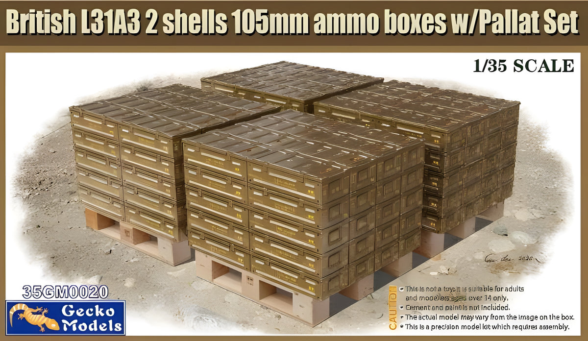 Gecko 1/35 British Ammo & Pallet Set