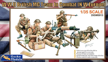 Gecko 1/35 W.W.II British MG Team In Combat (N.W. Europe)