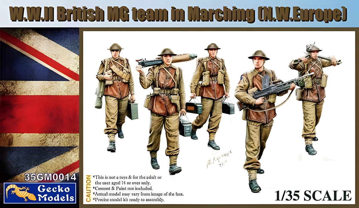 Gecko 1/35 W.W.II British MG Team In Marching (N.W. Europe)
