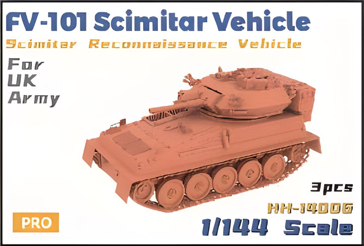 Heavy Hobby 1/144 FV-101 Scimitar Vehicle Scimitar Reconnaissance Vehicle For UK Army