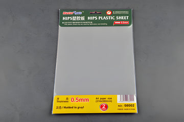 Master Tools 0.5mm HIPS Plastic Sheet A4 SIZE (210mm*300mm*2PCS)