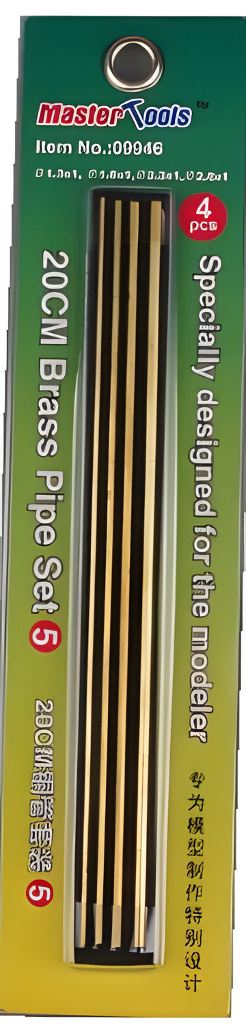 Master Tools 20cm Brass Pipe Set 5--1.3,1.8,2.3,2.8*4