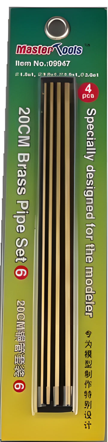 Master Tools 20cm Brass Pipe Set 6--1.5,2.0,2.5,3.0*4