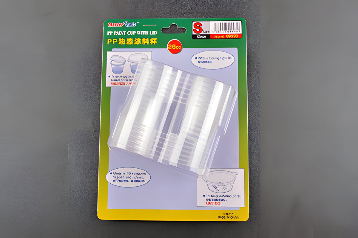 Master Tools PP Paint Cup with Lid - S Size 28cc x 12pcs