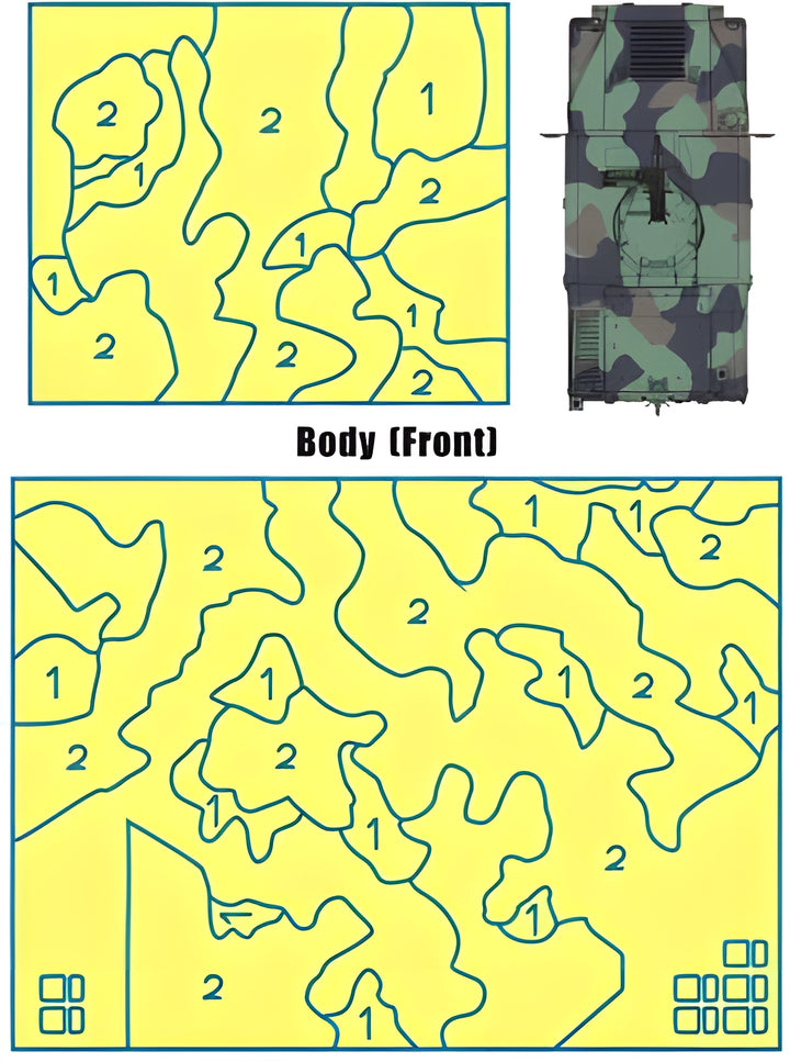 T-Model HMMWV M1114 NATO Camouflage Mask Set