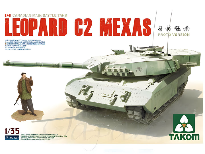 Takom 1/35 Canadian MBT Leopard C2 MEXAS (Proto Version) Tank