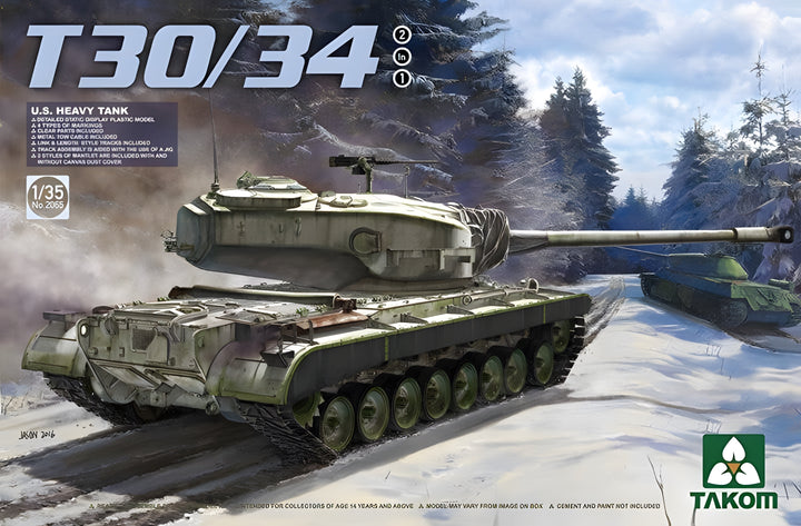 Takom 1/35 U.S. Heavy Tank T30/34 2in1