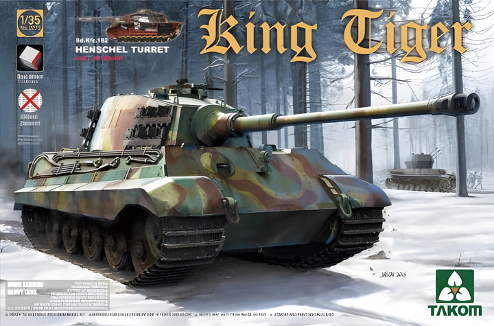 Takom 1/35 WWII German Heavy Tank Sd.Kfz.182 King Tiger Henschel Turret w/interior [without Zimmerit]