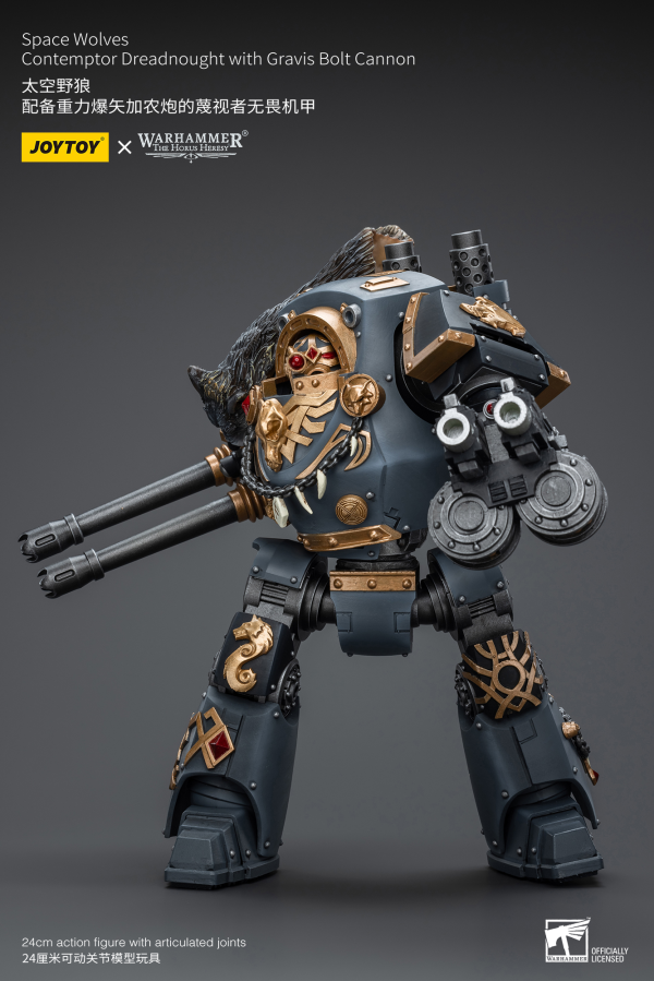 Joy Toy Space Wolves Contemptor Dreadnought with Gravis Bolt Cannon
