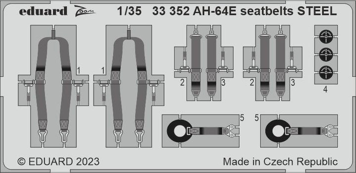 Eduard 1/35 AH-64E seatbelts STEEL [Photo-Etched Set]