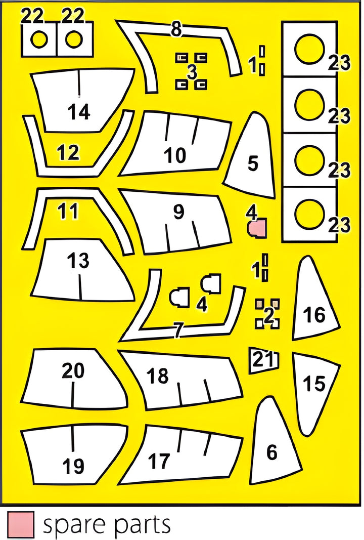 Clear Prop 1/72 F-2B Fighter double-sided painting mask on "yellow kabuki paper", for Finemolds