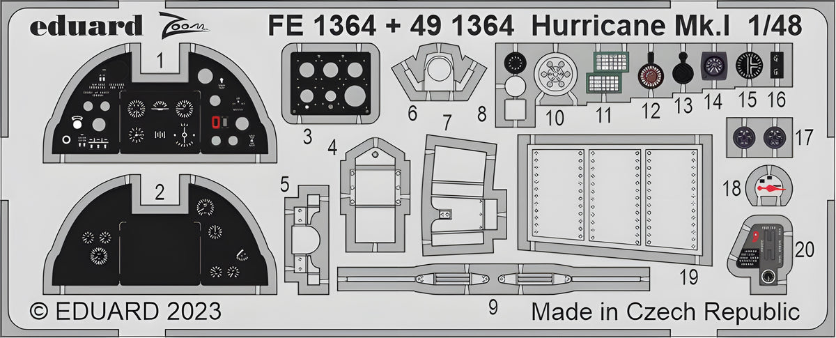 Eduard 1/48 Hurricane Mk.I [Photo etched set], for HOBBY BOSS