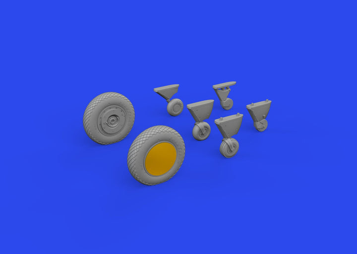 Eduard 1/48 FM-2 wheels [Brassin], for EDUARD