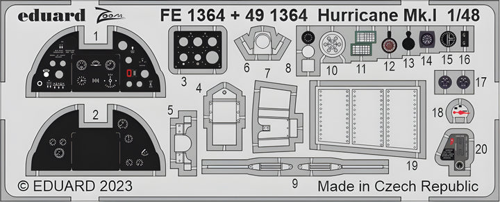 Eduard 1/48 Hurricane Mk.I [Zoom set], for HOBBY BOSS