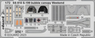 Eduard 1/72 S-199 bubble canopy Weekend [CZOOM72], for EDUARD
