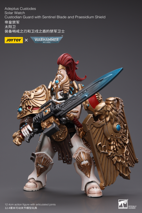 Joy Toy Adeptus Custodes Solar Watch Custodian Guard with Sentinel Blade and Praesidium Shield(6973130379343)(6973130379343)