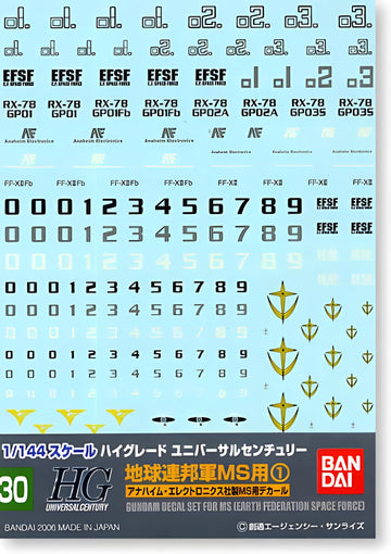Gundam Decal 30 - Earth Federation Space Force