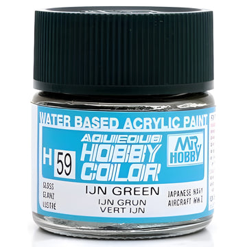 Mr Hobby AQUEOUS HOBBY COLOR - H59 SEMI-GLOSS IJN GREEN (IJN AIRCRAFT)